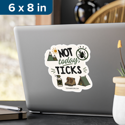 Not Today Ticks Camping Sticker