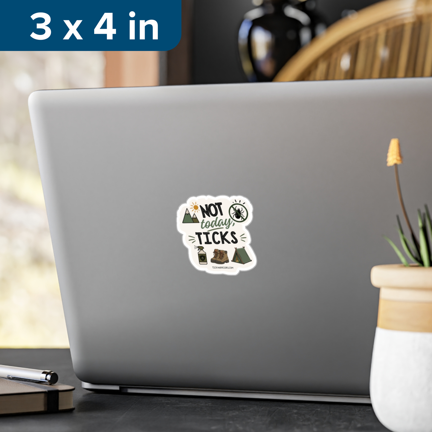 Not Today Ticks Camping Sticker