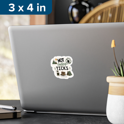 Not Today Ticks Camping Sticker