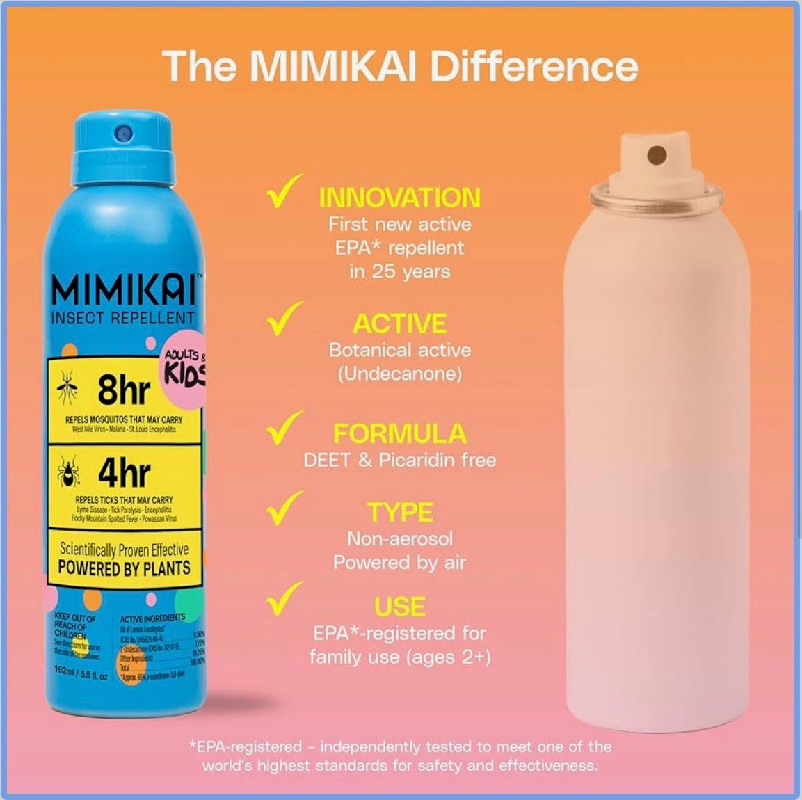Mimikai Kids Mosquito and Tick Repellent Aerosol Spray 5.5 fl oz